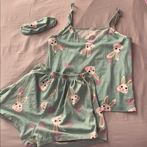 Bunny Print PJ Set